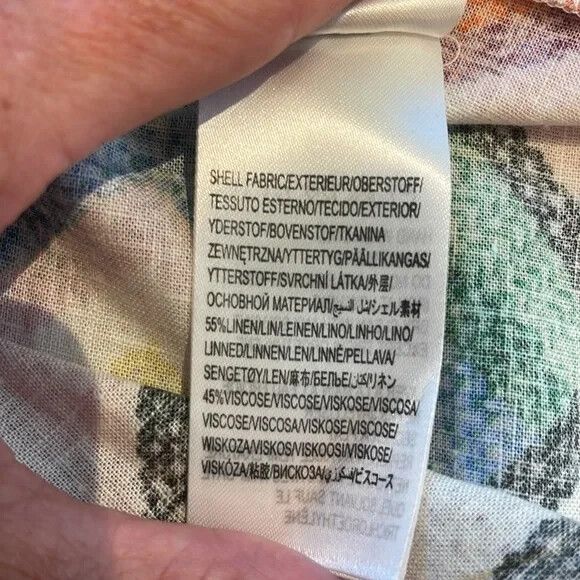 NWT. FARM RIO Amulet Multicolored Textured Linen Midi Dress Size M - Picture 10 of 10